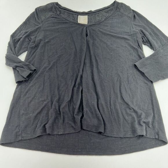 dolan Tops - Dolan Left Coast Black 3/4 Sleeve Blouse Size Medium